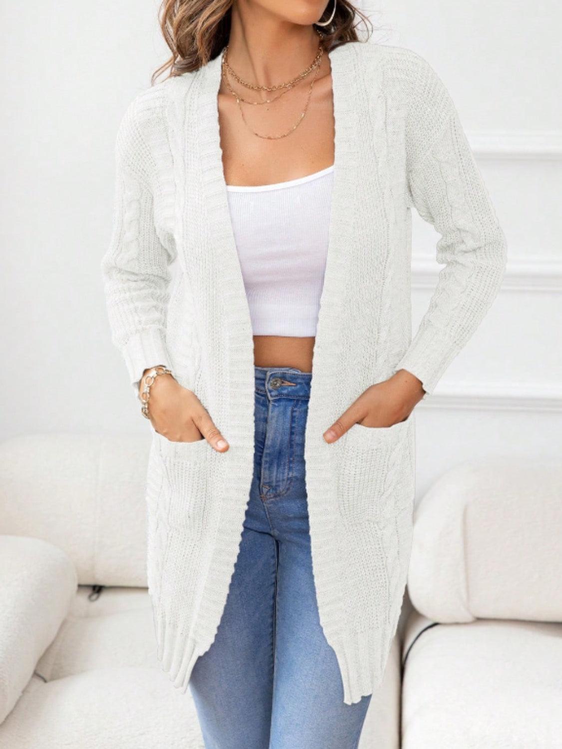 Open Front Long Sleeve Cardigan