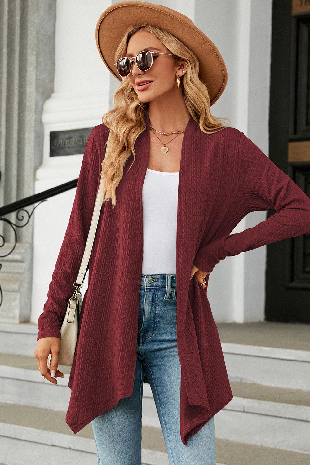 Open Front Long Sleeve Cardigan