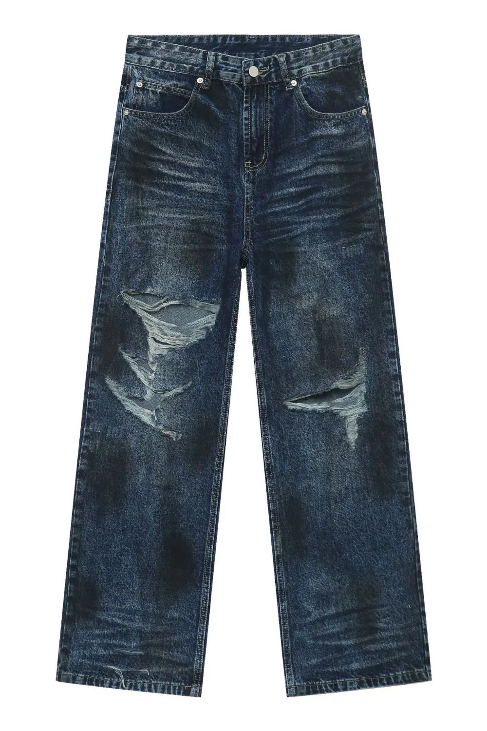 Men's Distressed Jeans with Pockets CaRaUaNa Fashion