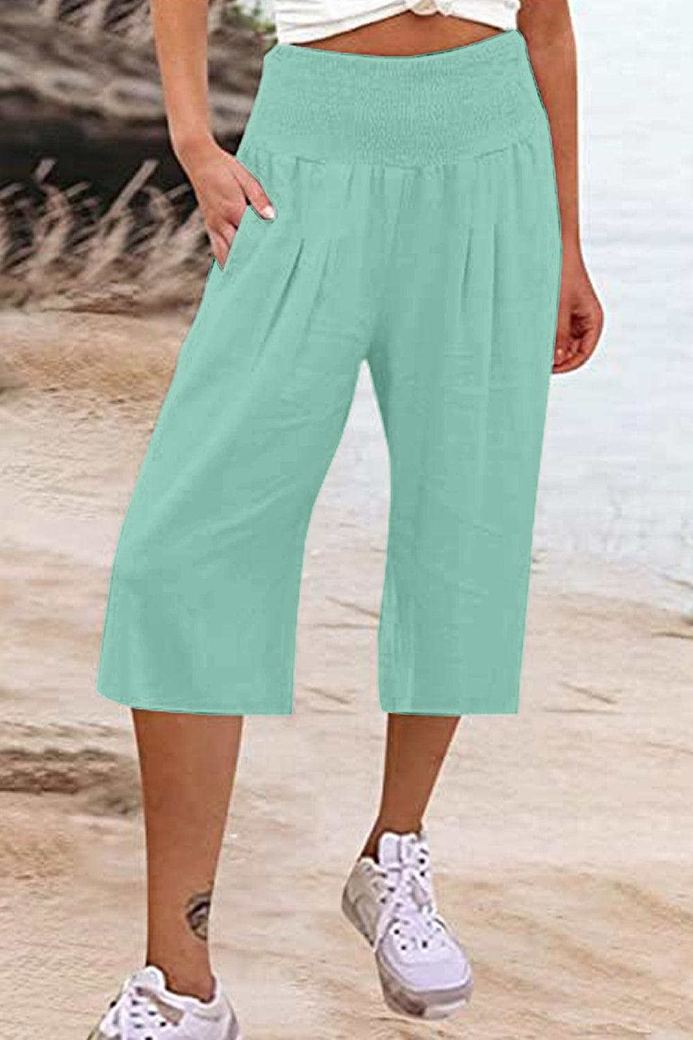 Pocketed High Waist Pants