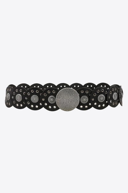 Round Shape PU Leather Belt Carauana Store