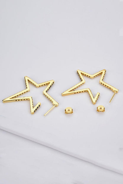 Zircon Star 925 Sterling Silver Earrings