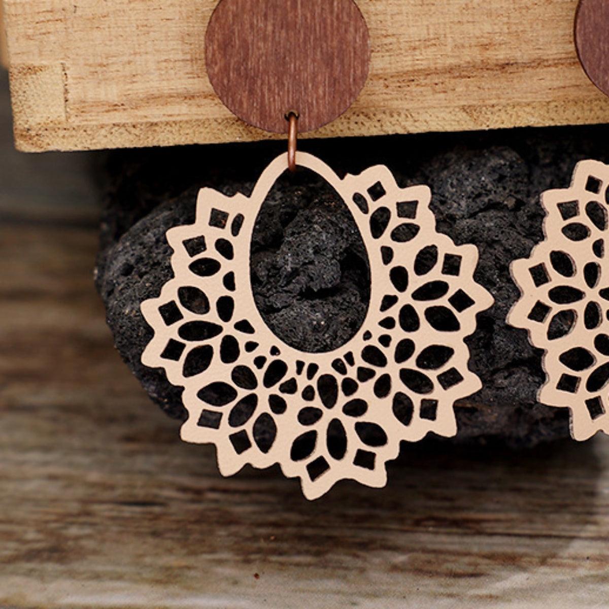 Geometric Cutout Dangle Earrings