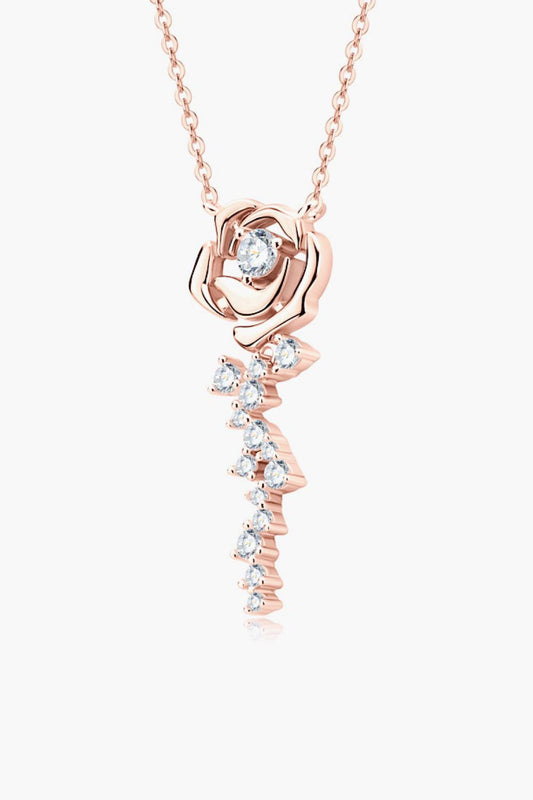 925 Sterling Silver 18K Rose Gold-Plated Pendant Necklace Carauana Store