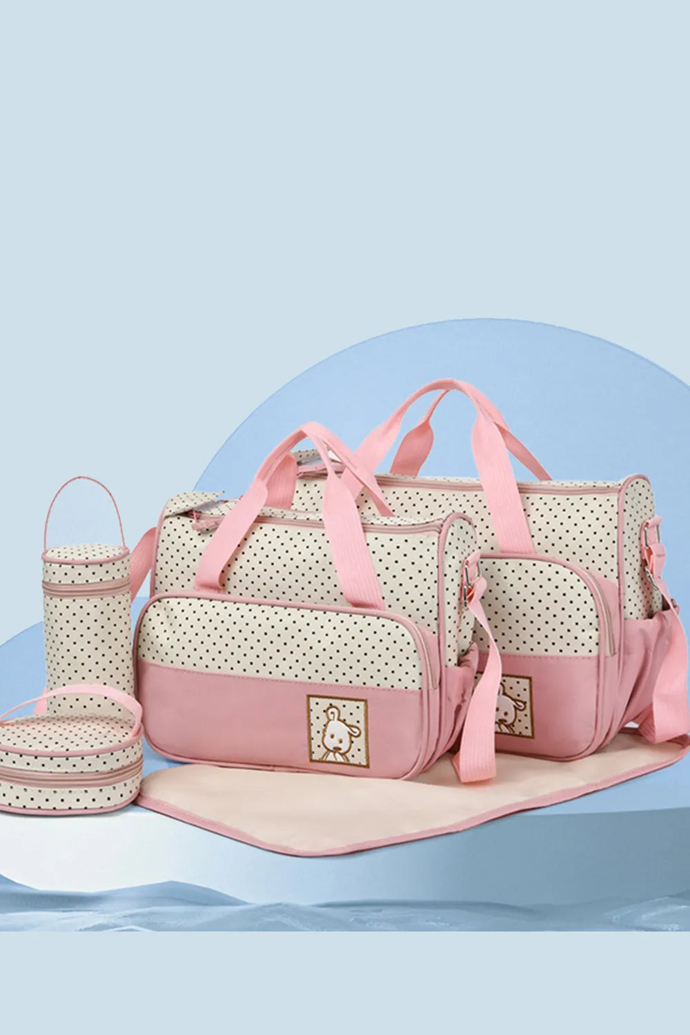 Oxford Cloth Contrast 4 Piece Bag Set CaRaUaNa Fashion