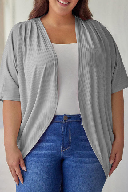 Plus Size Ribbed Cocoon Cover Up