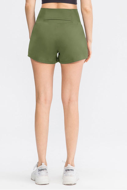 Wide Waistband Sports Shorts with Pockets Carauana Store