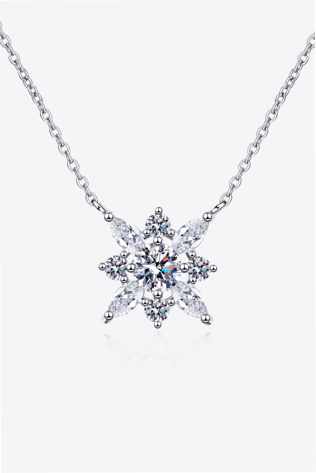 Moissanite Rhodium-Plated Necklace