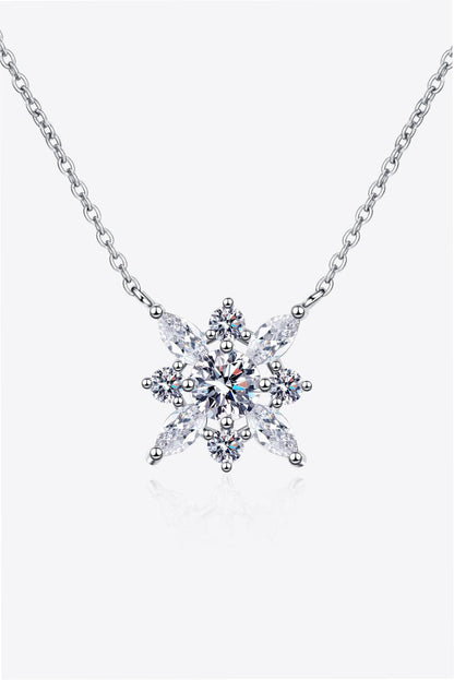 Moissanite Rhodium-Plated Necklace