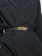 Zinc Alloy Buckle Elastic PU Belt Carauana Store
