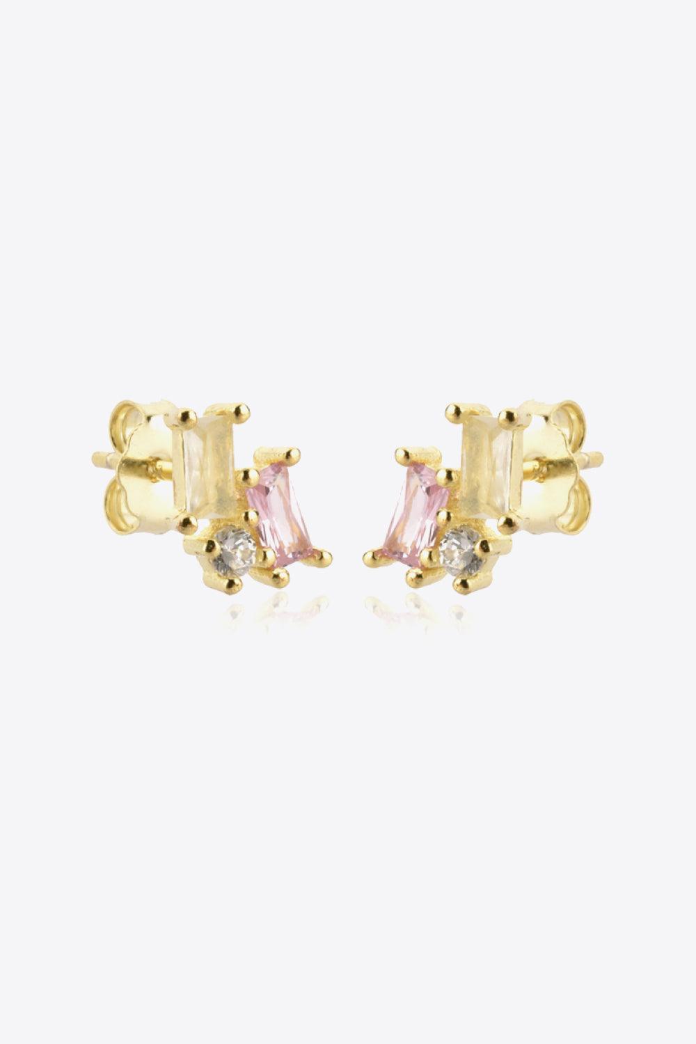 Zircon 925 Sterling Silver Stud Earrings