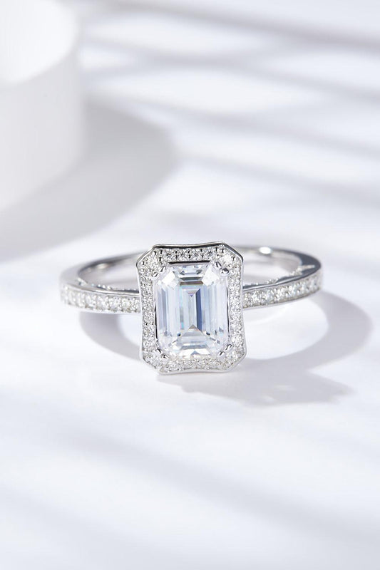 1 Carat Moissanite 925 Sterling Silver Halo Ring Carauana Store