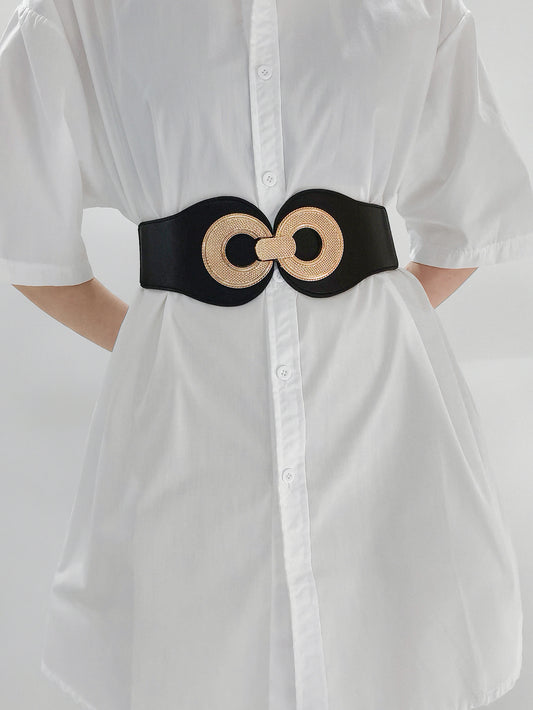 Alloy Buckle Elastic PU Belt Carauana Store
