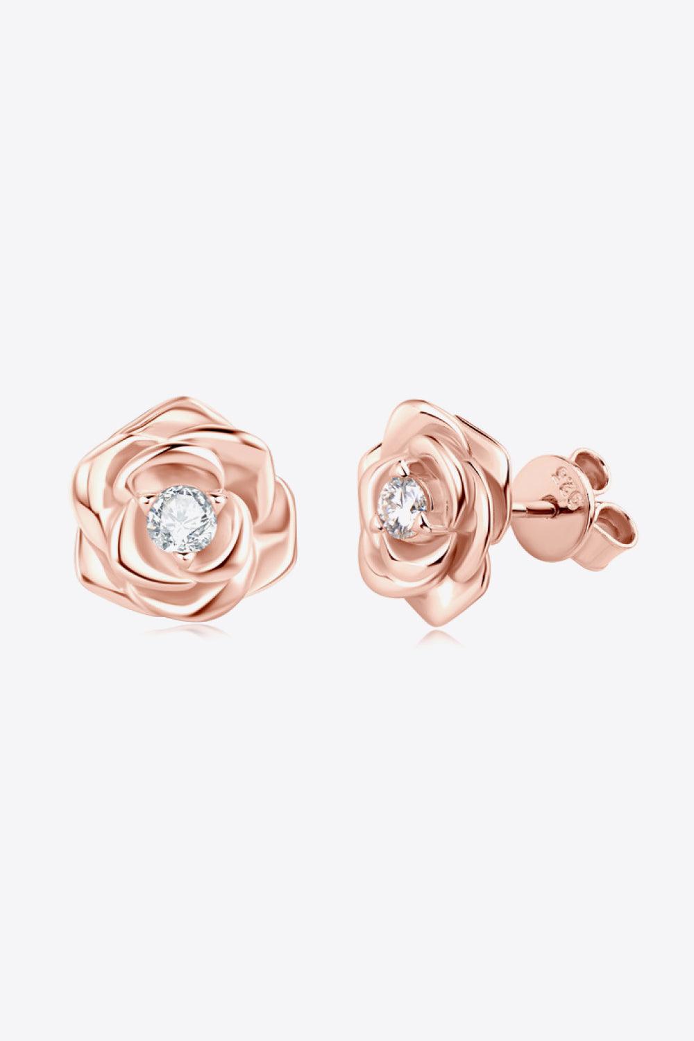 Adored Moissanite Flower 925 Sterling Silver Earrings