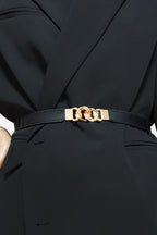 Zinc Alloy Buckle Elastic PU Belt Carauana Store