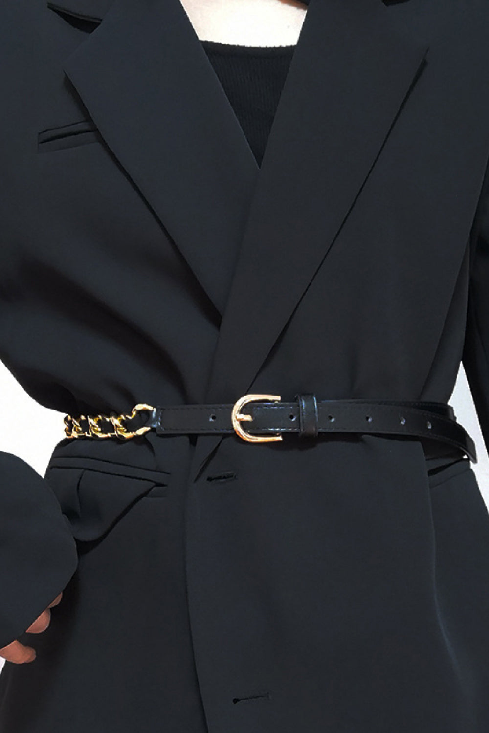 PU Chain Skinny Belt Carauana Store