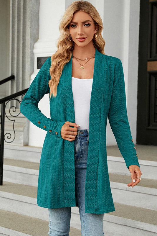 Open Front Long Sleeve Cardigan