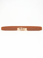 Zinc Alloy Buckle Elastic PU Belt Carauana Store