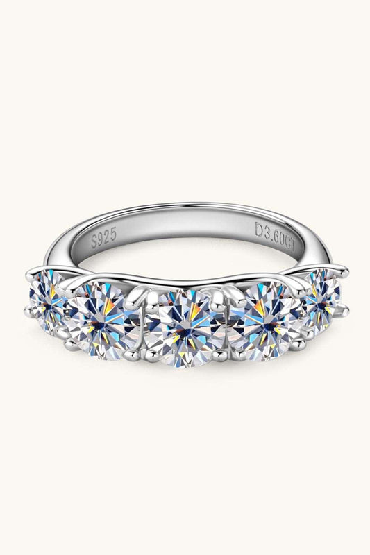 1 Carat Moissanite 925 Sterling Silver Half-Eternity Ring Carauana Store