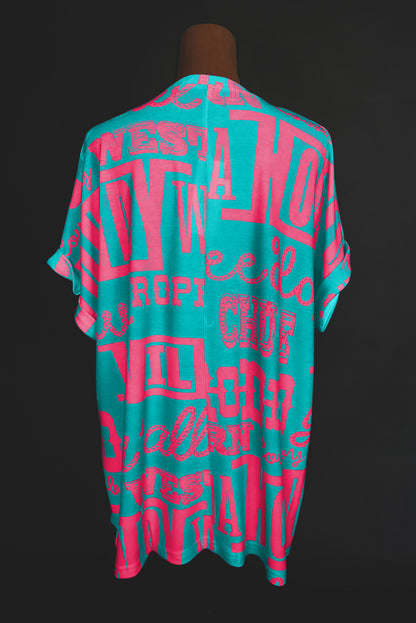 Green Howdy Cowboy Letter Printed Western Fashion Tee