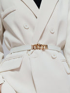 Zinc Alloy Buckle Elastic PU Belt Carauana Store