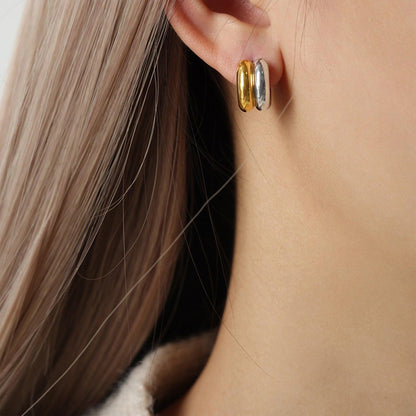 18K Gold-Plated C-Hoop Earrings