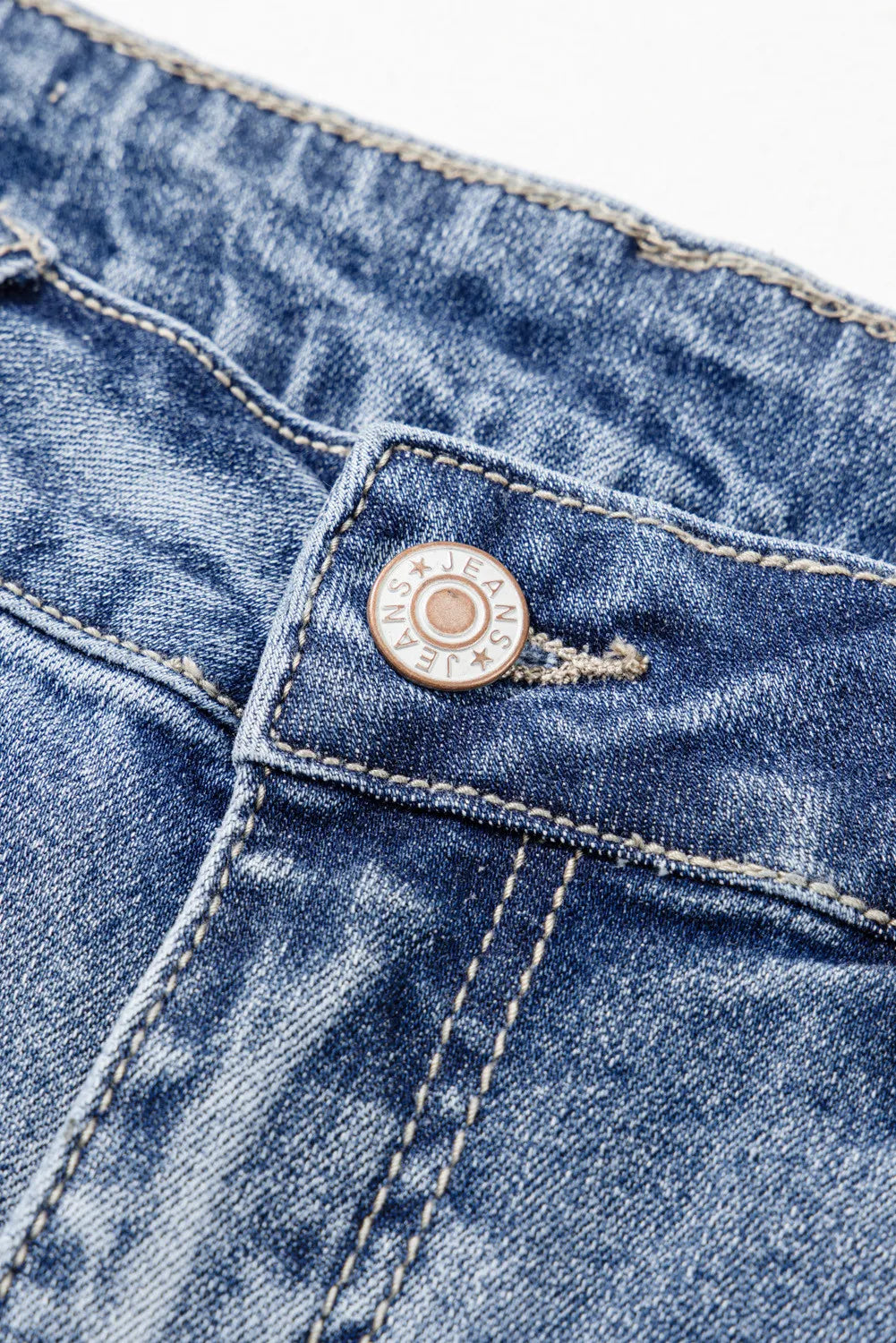 Distressed Raw Hem Bootcut Jeans Carauana Store