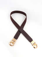 Zinc Alloy Buckle Elastic PU Belt Carauana Store