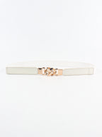 Zinc Alloy Buckle Elastic PU Belt Carauana Store