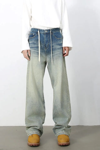 Men's Loose Fit Jeans with Pockets