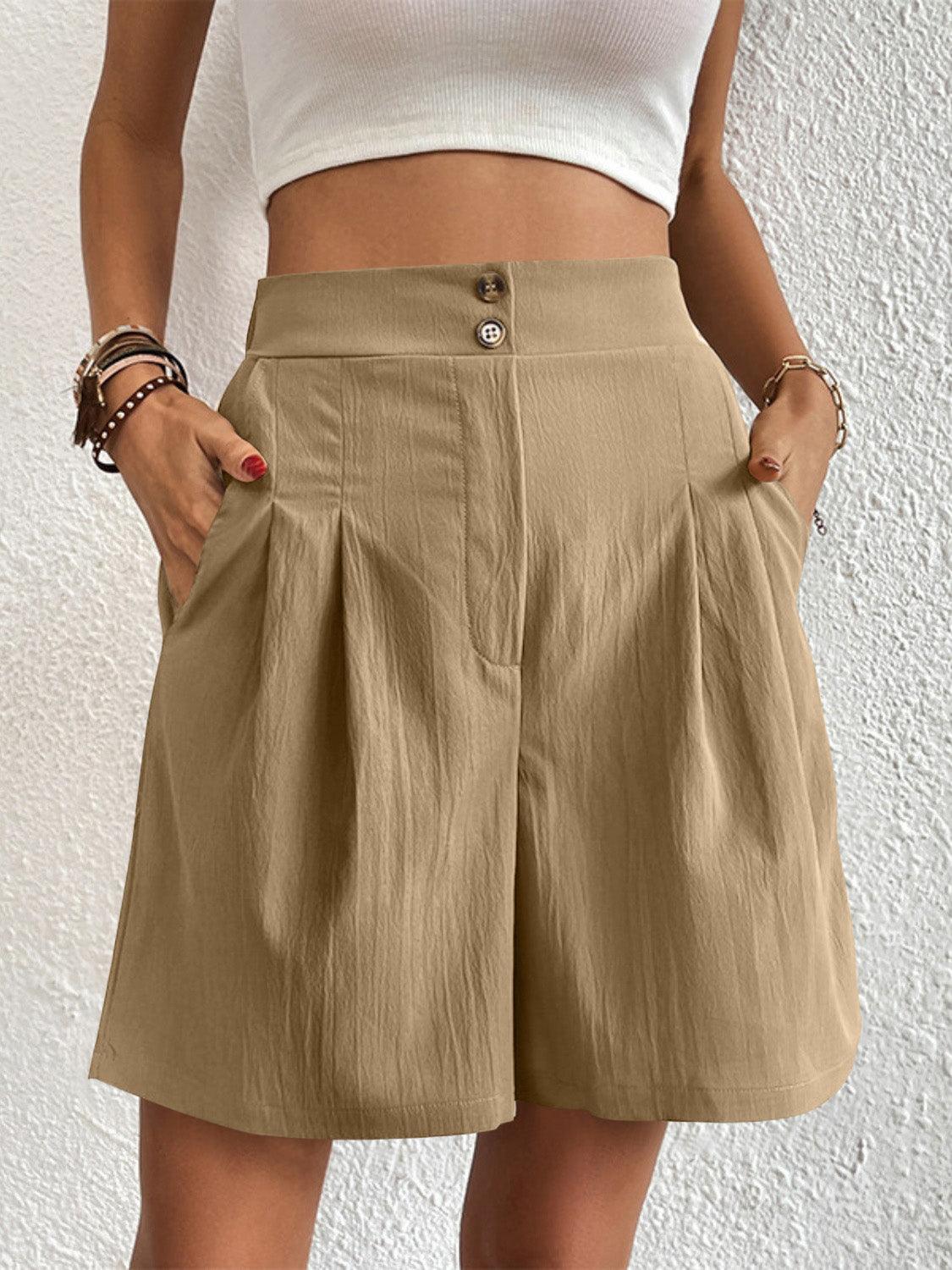 High Waist Shorts with Pockets