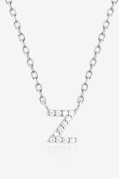 V To Z Zircon 925 Sterling Silver Necklace