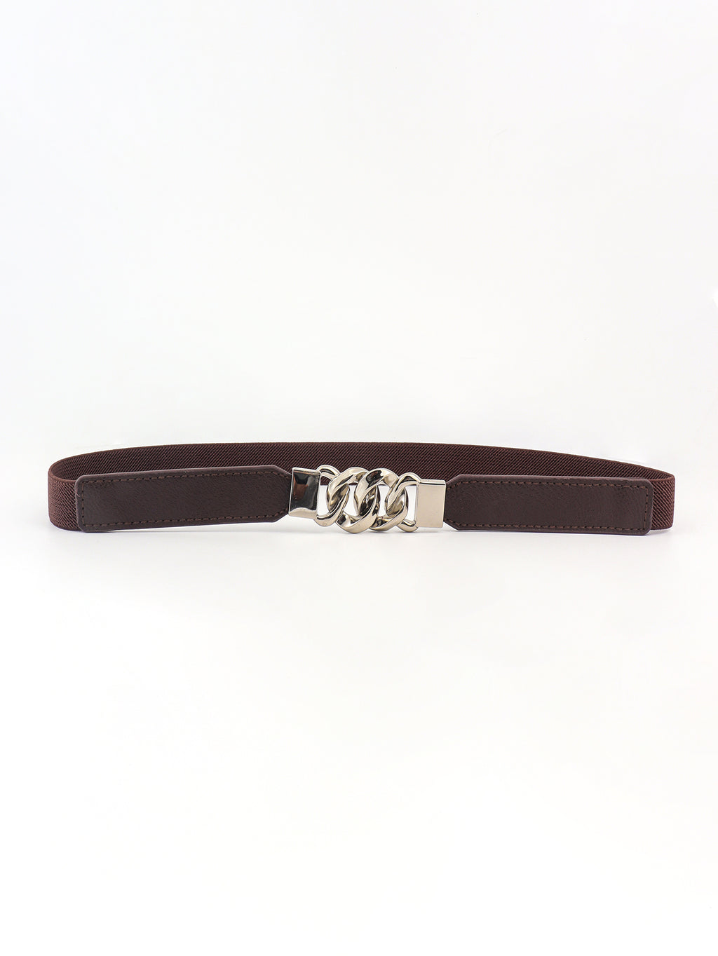 Zinc Alloy Buckle Elastic PU Belt Carauana Store
