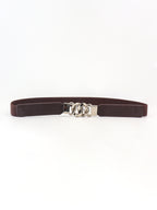 Zinc Alloy Buckle Elastic PU Belt Carauana Store
