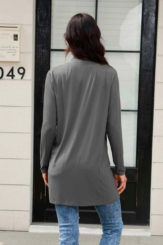 Basic Bae Full Size Open Front Long Sleeve Cardigan with Pockets Carauana Store