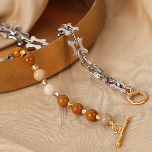 Titanium Steel Egg Yolk Stone Necklace Carauana Store