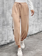 Drawstring Straight Pants with Pockets Carauana Store