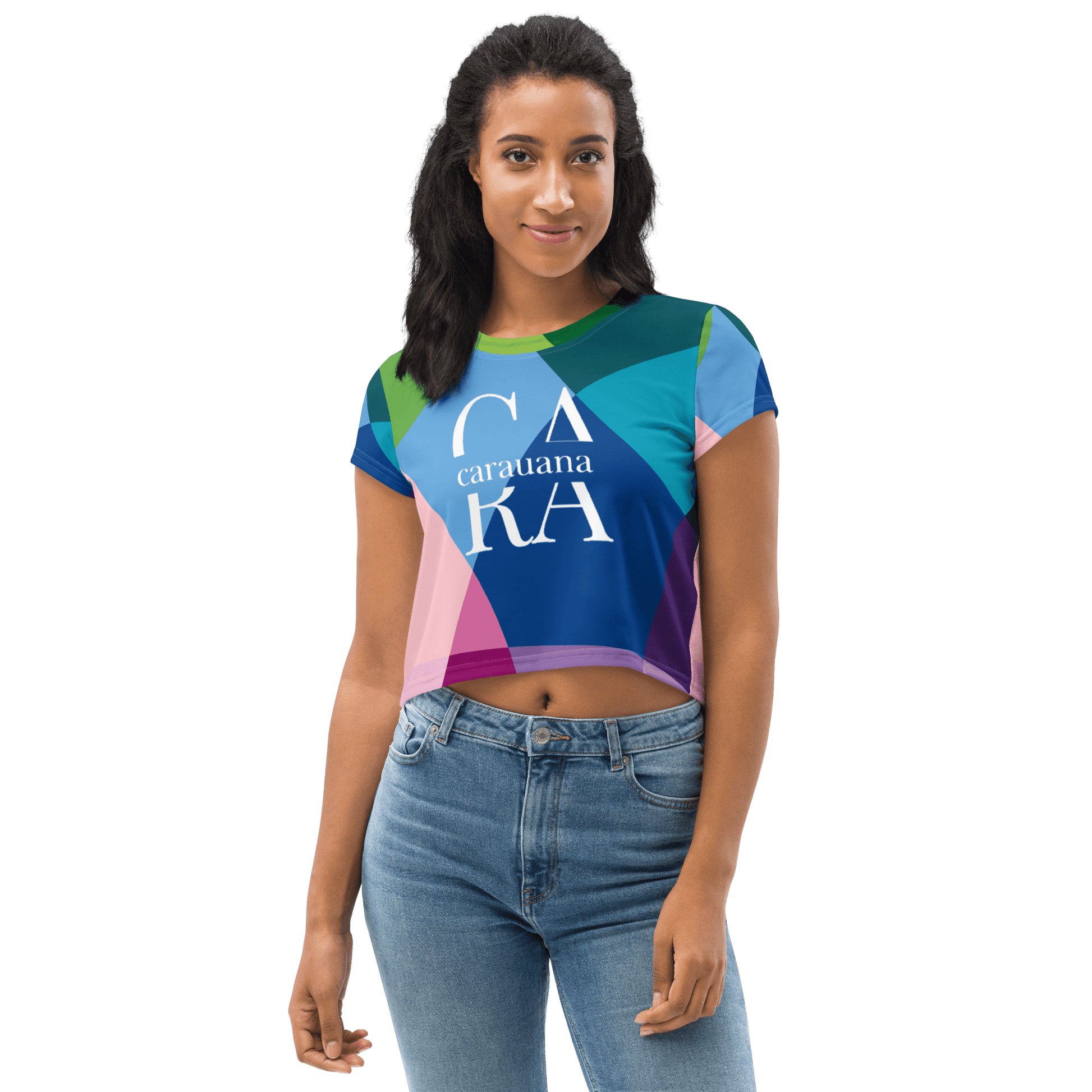 Carauana All-Over Print Crop Tee