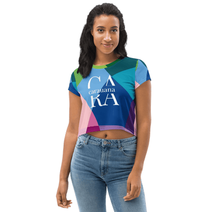 Carauana All-Over Print Crop Tee