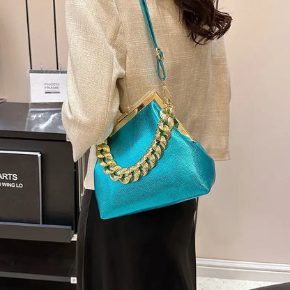 Carauana UNIU Knitted Crossbody Bag NEW COLLECTION blue in hand