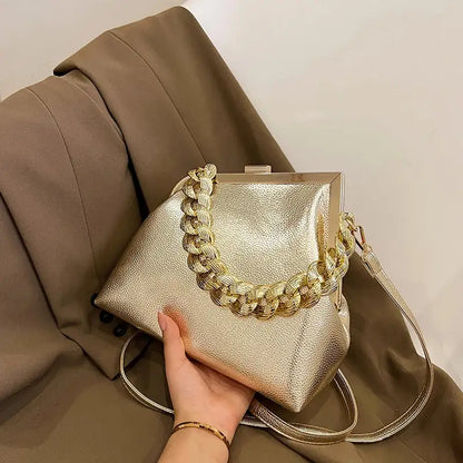 Carauana UNIU Knitted Crossbody Bag NEW COLLECTION gold in hand