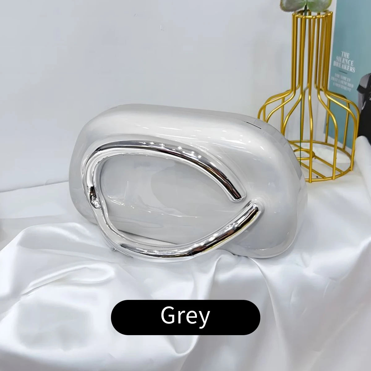 Silver Carauana Festival Clutch Bag 