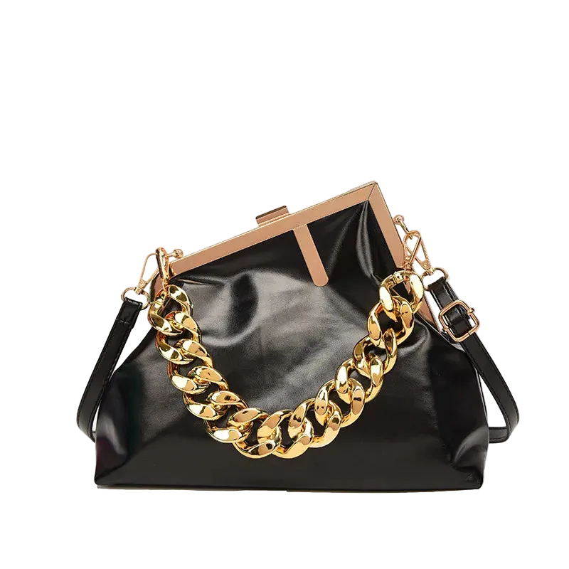 Carauana UNIU Aurora Clutch with gold chain handle