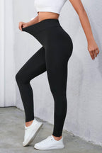 Crisscross Detail Wide Waistband Leggings Carauana Store