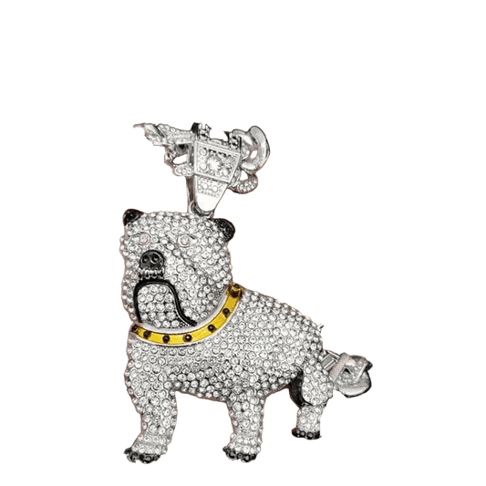 ZIDOM Dog Pendant Necklace – Rhinestone Cuban Chain CaRaUaNa Fashion