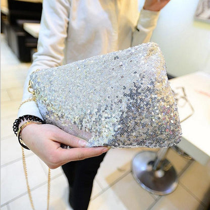 Evening Clutch Bag Glitter Sequin Handbag