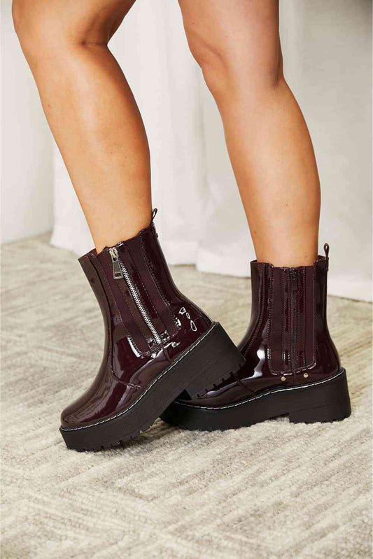 Forever Link Side Zip Platform Boots Carauana Store