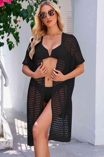 Openwork Tie Waist Cover Up