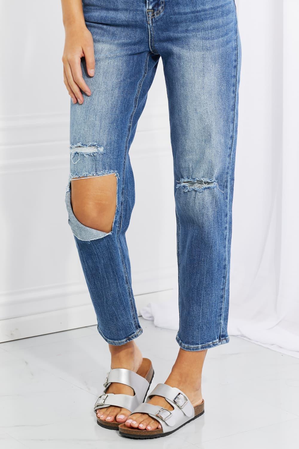 RISEN Full Size Emily High Rise Relaxed Jeans