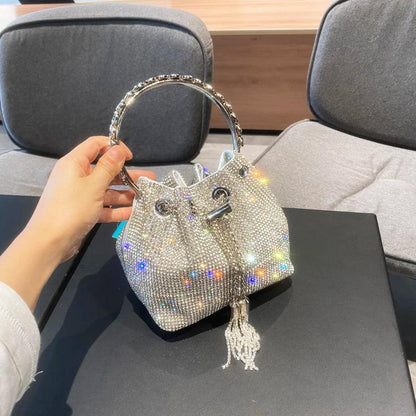 Luxury Designer Crystal Rhinestone Shoulder Bag - Evening Banquet Bag